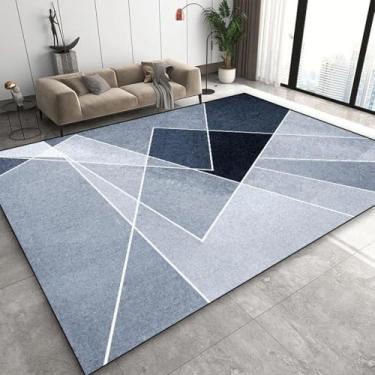Imagem de Tapete geométrico moderno para sala de estar, decoração de luxo, mesas de centro, sofá, área, quarto, tapetes (200x250 cm/flanela-5)