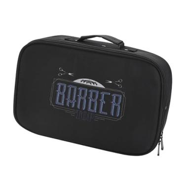 Imagem de Zialofi Bolsa de cabeleireiro, bolsa de ferramentas de barbeiro, organizador de armazenamento portátil, para máquinas de cortar cabelo, tesouras, pentes, Style C, M