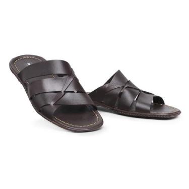 Imagem de Sandália Masculina Couro - sapattaria dos pés, 42