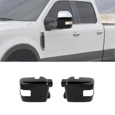 Imagem de RAZPOY Capa de espelho retrovisor lateral compatível com Ford F250/F350/F450/F550 2017-2023, preto