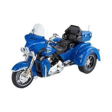 Imagem de Motocicleta De Brinquedo De Liga Metálica De Três Rodas Em Escala 1/9 