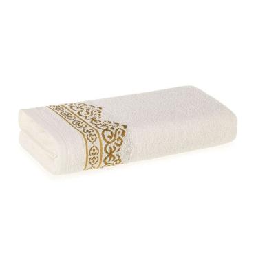 Imagem de Toalha De Rosto Fio Cardado Mayan Ivory/dourado