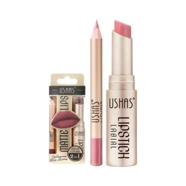 Imagem de Conjunto De 12 Batons Matte De Longa Duração À Prova D'água USHAS Bato