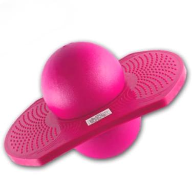 Imagem de Bola Pilates, Bola de EquilíBrio AeróBica InfláVel com Plataforma de Bomba(Pink)