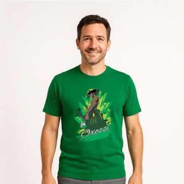 Imagem de Camiseta Verde Orixá Oxóssi Umbanda - Original Uniformes, P, Verde, Ma