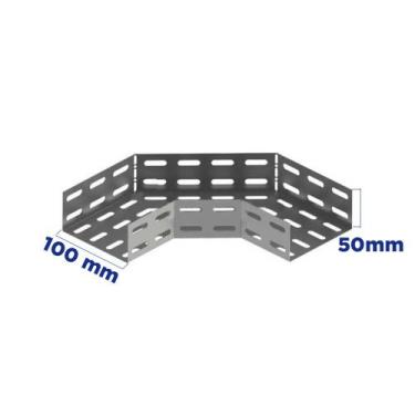 Imagem de Curva Horizontal Eletrocalha 90 Chapa 22 100 x 50mm Perfurada Jea, ALU