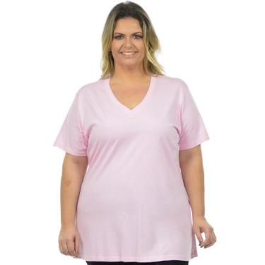 Imagem de Blusa plus size v maior - Fenomenal, Rosa bebe, 48