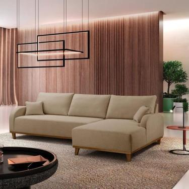 Imagem de Sofá 3 Lugares com Chaise Lado Direito 250cm em Linho Mercúrio - Le es