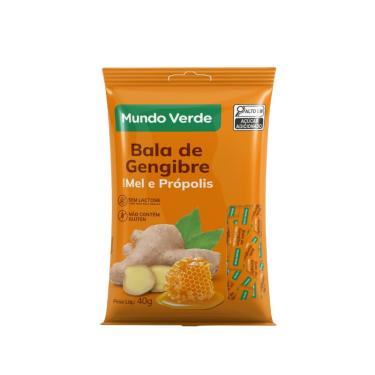 Imagem de Bala de Gengibre com Mel e Própolis Mundo Verde  40g