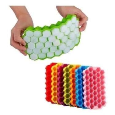 Imagem de Forma de Gelo Silicone Chocolate Drink Top Hexagono Colméia(3 UNI)