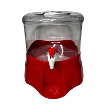 Imagem de SUQUEIRA DE ACRILICO 7 LITROS INCOLOR COM VERMELHO