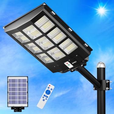 Imagem de JAYNLT Iluminação Pública Solar De 4200 W Para Áreas Externas, Lúmens Máximos 6500 K, Lâmpadas Segurança Contra Inundações À Prova D'Água, Sensor Movimento Garagem E Quintal