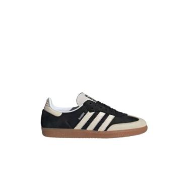 Imagem de adidas Originals Tênis de futebol masculino Samba, Core Black Wonder White Silver Metallic, 38