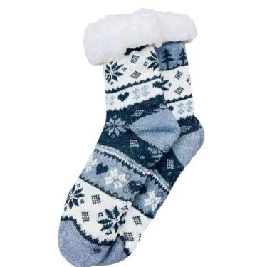 Imagem de kit com 2 pares Meia Grossa Térmica Lã Cano Alto Quentinha inverno (seleção aleatória,Feminina(36-40))