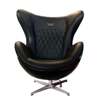 Imagem de Poltrona Decorativa Egg Chair AMG One Cinza/Preto G53 - Gran Belo