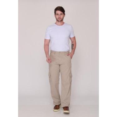 Imagem de Calça Cargo Macaw Sarja 7888 Bege Escuro F075, 40, Begeescuro