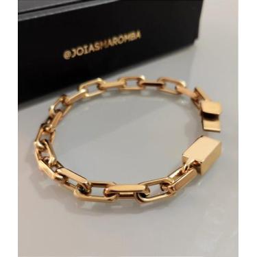 Imagem de Pulseira Torion elite com fecho box banhada a ouro - jóais maromba