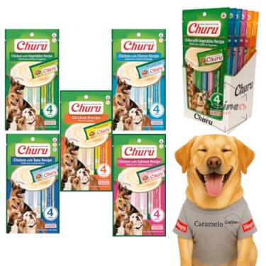 Imagem de Petisco Para Cães Churu Ultra Premium Alimento Natural - Sachê Purê Saudável Churu Dog Kit com 20 tubos