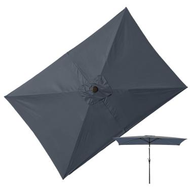 Imagem de Toldo de Substituição para Guarda-Sol | 201x305 cm Cobertura de Toldo Retangular de Substituição,Proteção UV Sombra para Guarda-Sol Offset para Exterior Varanda Piquenique Homens e