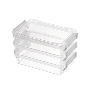 Imagem de Caixotes de armazenamento de plástico com tampas de trava, estojo de projeto portátil, caixa de arquivo transparente, recipientes de armazenamento empilháveis para organizar papel A4, foto, documento