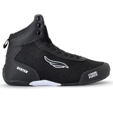 Imagem de Bota Masculina Derten Xtreme Force Academia Crossfit Treino Boxe MMA Leve Confortável (Preto/Branco, BR, Adulto, Numérico, 41)