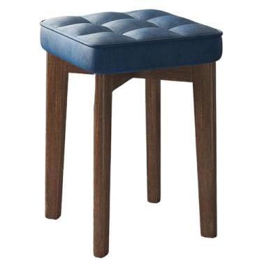 Imagem de Cadeira De Pétala De Sala De Estar Estofada Em Veludo, Confortável Cadeira De Vaidade Moderna De Meados Do Século, Cadeira De Jantar De Lazer Retrô, Para Sala De Jantar, Quarto, Blue, Golden Legs