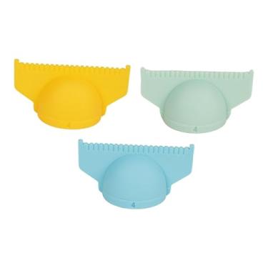 Imagem de UGPLM Régua de dedo para costura de silicone, guia de polegar para costura manual de 3 peças, ferramenta para quilting manual, uniforme e ferramenta de com, 4 Mm