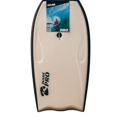 Imagem de Prancha Bodyboard Semi Profissional Maré Pro 39' e Fundo Rigido (Branca com borda preta)