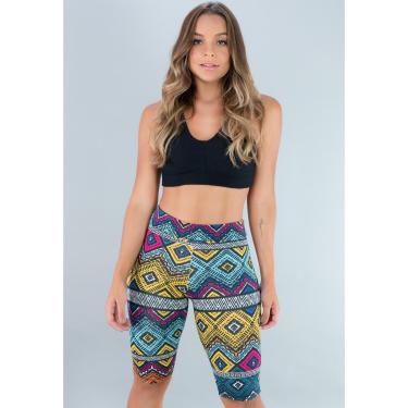 Imagem de Bermuda Suplex Cintura Alta Fitness Feminino Mvb Modas-Feminino