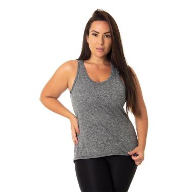 Imagem de Blusa Regata Esportiva Academia Fitness Furadinha Lisa Confortável-Feminino