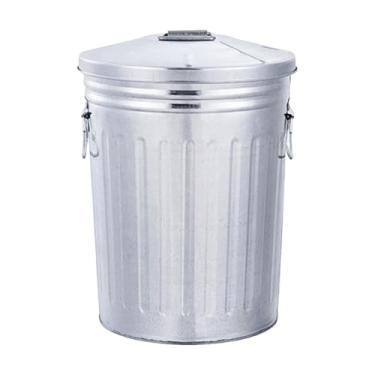 Imagem de Ioensy Lixeira de Ferro para área Externa de 8 Litros com Tampa, Composteira Resistente E Versátil