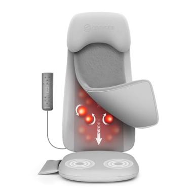 Imagem de COMFIER Massageador De Costas Com Calor, Almofada De Assento Para Massagem Shiatu 2D/3D, 2 Modos De Massagem Automática, Massageador De Costas Completo Com Vibração, Almofada De Cadeira Para Amassa