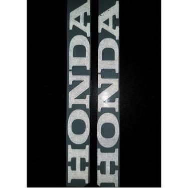 Imagem de Kit 8 Adesivos Para Roda Honda Branco Refletivo - Geral