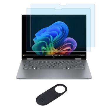 Imagem de Pacote com 2 protetores de tela para laptop 2025 HP OmniBook X Flip 14 polegadas 2 em 1 (14-fh0000) com tela sensível ao toque, filtro antirreflexo anti-UV com luz azul, reduz a tensão ocular