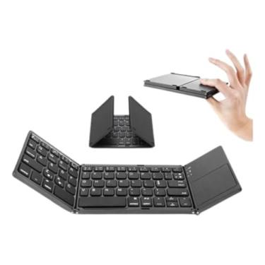 Imagem de Mini Teclado Touch Dobrável Bluetooth Para Celular Portátil Viagem