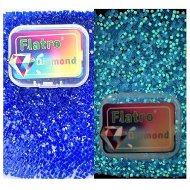 Imagem de Contas de arte de diamante luminosas para acessórios de pontos de diamante, base plana, diamantes quadrados, brocas de pintura para artesanato, luz forte fará as contas brilharem para pedras de strass