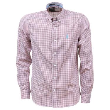 Imagem de Camisa Xadrez Masculina Manga Longa Rosa Austin Western 38361