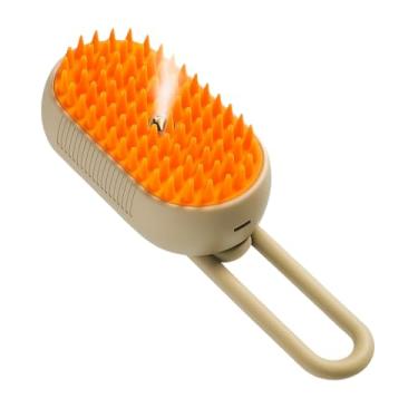 Imagem de Escova Pet a Vapor 3 em 1 Recarregável para Cães e Gatos – Elétrica, Massageadora, Removedora de Pelos, com Cerdas Macias, Vapor Higiênico e Alça Dobrável Não machuca