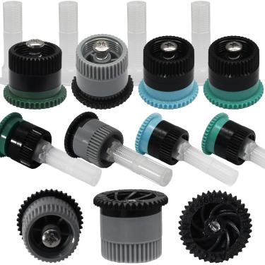 Imagem de HARSKIYER Bocal de arco variável, 16 peças de substituição de cabeças de aspersão ajustáveis com aspersores pop-up, bicos de pulverização padrão de círculo completo de 0° a 360°, bicos de pulverização