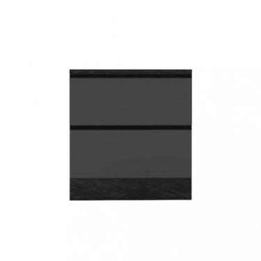 Imagem de Balcão com Tampo 1 Porta 1 Gaveta 80cm Etna Poliman, Grafite