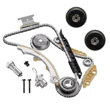 Imagem de 9-0753S, 94201S, kit de corrente de sincronização, guias de corrente de temporização com roda dentada VVT de admissão e exaustão compatível com 2.0L 2.2L 2.4L Equinox Malibu Cobalt HHR, para Pontiac,