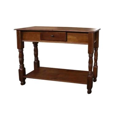 Imagem de Aparador Para Sala 1 Gaveta Com Pés Torneados - Imbuia Glazer