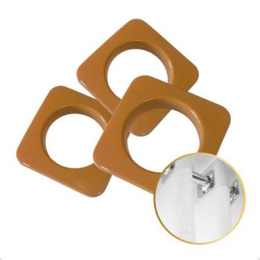 Imagem de Ilhós Cortina Varão 28mm Quadrado Comum Parede Instalação Argola Cor K