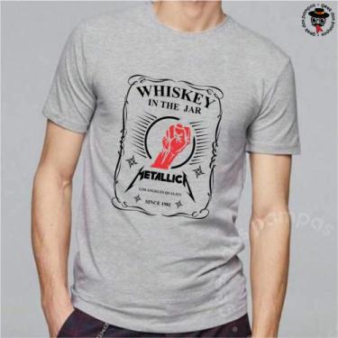 Imagem de Camiseta Banda de Rock Metallica - Mina Store, Cinza, Baby Look M