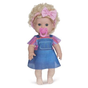 Imagem de Boneca Coleção Danadinhas Cabelo Crespo Com Chupeta - Milk - Milk Brin
