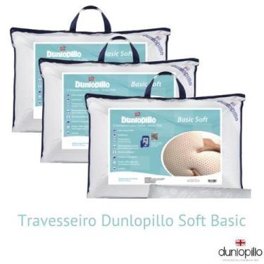 Imagem de Kit 3 Travesseiros Basic Soft - Conforto Inigualável - Dunlopillo