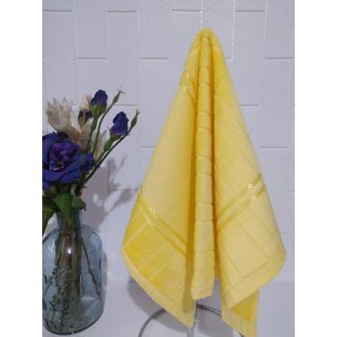 Imagem de Toalhas De Lavabo Rosto Artesanal Dohler Aveludada 30x45cm.,  Amarelo