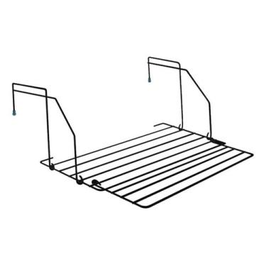 Imagem de Varal Dobrável Portátil Apartamento Porta Janela Seca Preto - Varal Se