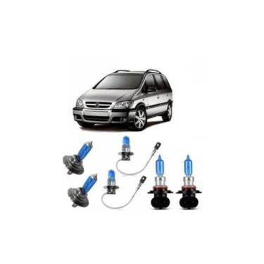 Imagem de Kit Lampada Super Branca Farol E Milha Zafira 2001 Até 2012 - Blue Lio