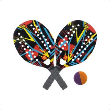 Imagem de Kit Raquete Beach Tennis de Praia com Bolinha Vermelho BT100 - BEL 480